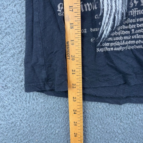 Vtg Rock & Rose Womens V-Neck Graphic T-Shirt Black Emo Grunge Y2k Medium - Picture 5 of 8